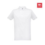 THC BERLIN WH. Mužské krátky rukávové polo tričko. Biela farba