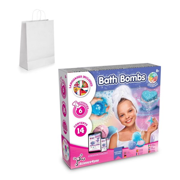 Kúpeľ Bombs Kit II. Vzdelávacia hra pre deti dodáva sa s darčekovou taškou z kraftového papiera (90 g/m²)