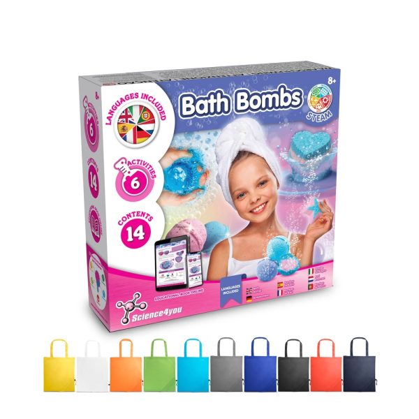 Kúpeľ Bombs Kit V. Vzdelávacia hra pre deti dodávané so skladacou darčekovou taškou 190t