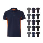 VL SUPAY. Dvojfarebná piké polokošeľa (180 g/m²) s krátkym rukávom, z bavlny (60 %) a polyesteru (40 %)