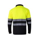 VL VULCAN LARGE. Dvojfarebná polokošeľa s vtáčím okom (160 g/m²) s dlhými rukávmi, z polyesteru (100%) - Image 2