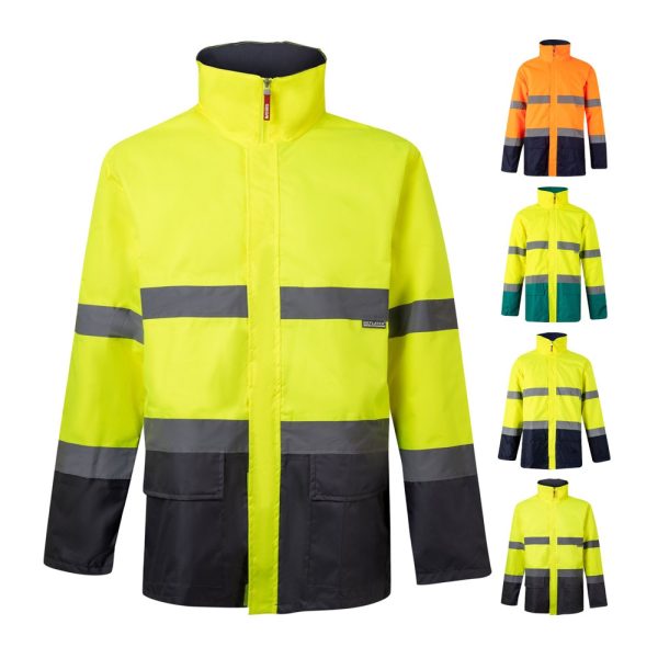 VL THEMIS. Dvojfarebná parka (190 g/m²) z polyesteru (100 %) s PU záterom