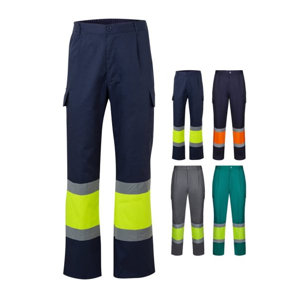 VL ARTEMIS. Dvojfarebné nohavice z kepru (190 g/m²), bavlna (20 %) a polyester (80 %)