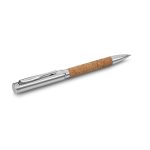 CORK. Guľôčkové pero z korku a kovu s otočným mechanizmom - Image 2