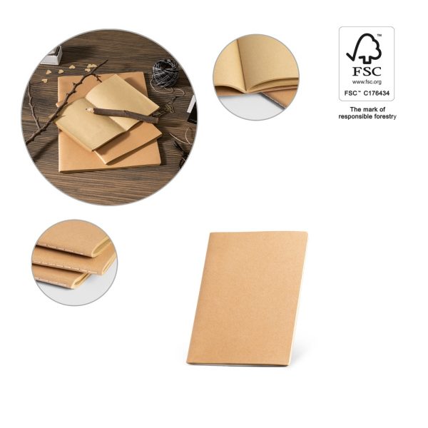 ALCOTT A6. Poznámkový blok vo formáte s obalom z kartónu (250 g/m²) a obyčajných strán