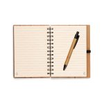 DICKENS A5. Špirálový zápisník A5 z bambusu s 100% recyklovaným papierom - Image 2
