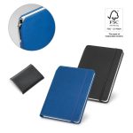 MORIAH. Poznámkový blok A5 z PU s linkovanými listami, vyrobený z materiálu certifikovaného FSC™ a iných kontrolovaných materiálov