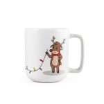 REINDEER. Hrnček s vianočnou potlačou 330 ml - Image 2