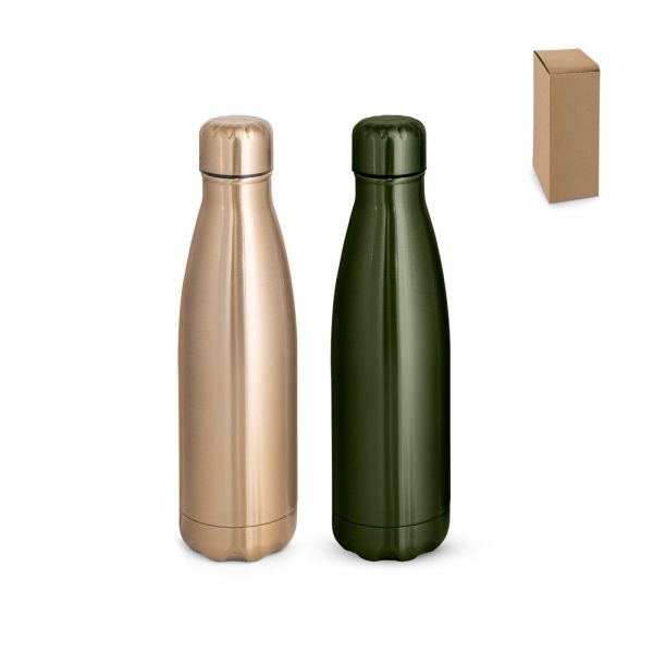 SHOW METALLIC. Fľaša z nehrdzavejúcej ocele s matným kovovým povrchom 510 ml