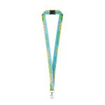 DOVER. Sublimačný lanyard z recyklovaného polyesteru (100 % rPET) s karabínou - Image 2