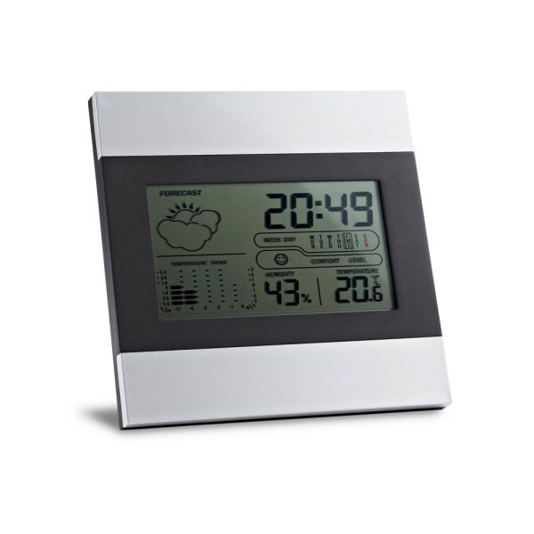 DENE. Desktopová meteorologická stanica s hliníkovým a ABS LCD displejom