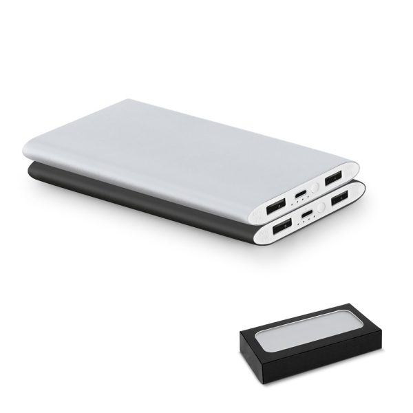 NOBEL. Prenosná batéria s kapacitou 7 200 mAh vyrobená z recyklovaného hliníka (100 % rAL)