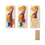 DIPLODOCO. Puzzle v tvare dinosaura v borovicovej preglejke