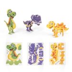 DINOSAURUS. 3D puzzle z papiera a EVA v tvare dinosaura